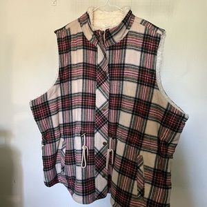 Plaid, cozy vest!
